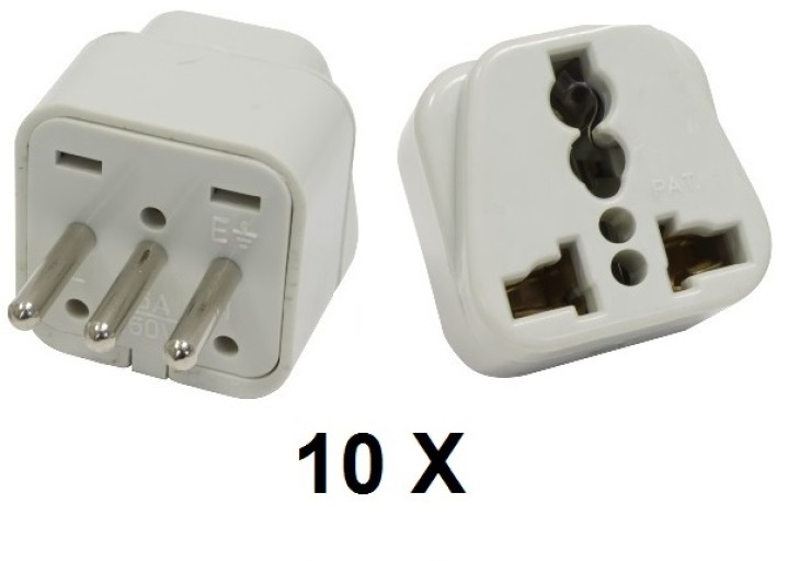 10 Electric plug adapter italy europe 10a 250v to travel jr international - 1