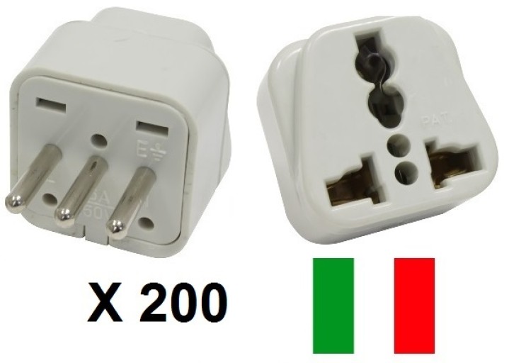 200 Elettrica adattatore italia europa 10a 250v di viaggiare jr international - 1