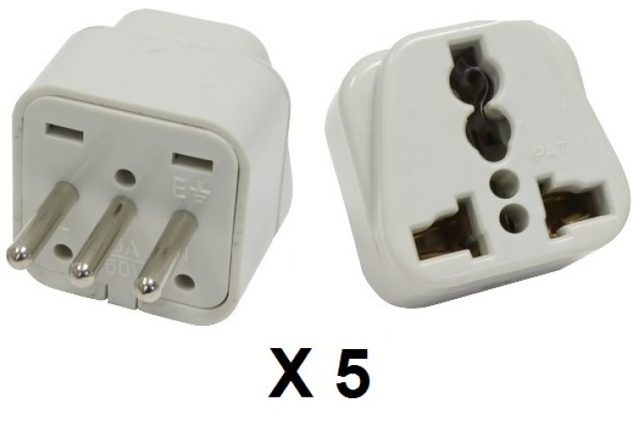 5 Elektro-stecker-adapter italien europa 10a 250v zu reisen jr international - 1