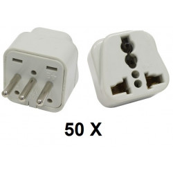 50 Electric plug adapter italy europe 10a 250v to travel jr international - 1