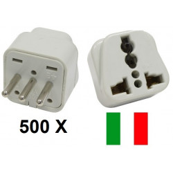 500 Adaptador de enchufe eléctrico europa italia 10a 250v para viajar jr international - 1
