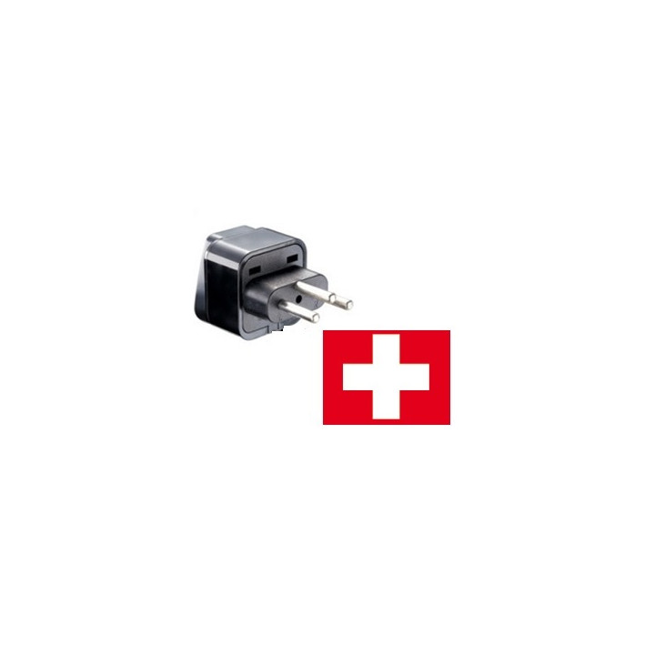 Swiss adapter plug socket with earth to go to liechtenstein jordan Madagascar Rwanda jr international - 1
