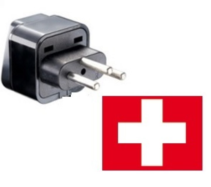 Swiss-Adapter Steckdose mit Erde zu Liechtenstein jordan Madagaskar Ruanda gehen jr international - 1