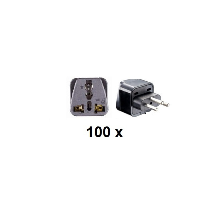 100 Swiss adapter plug socket with earth to go to liechtenstein jordan Madagascar Rwanda jr international - 1