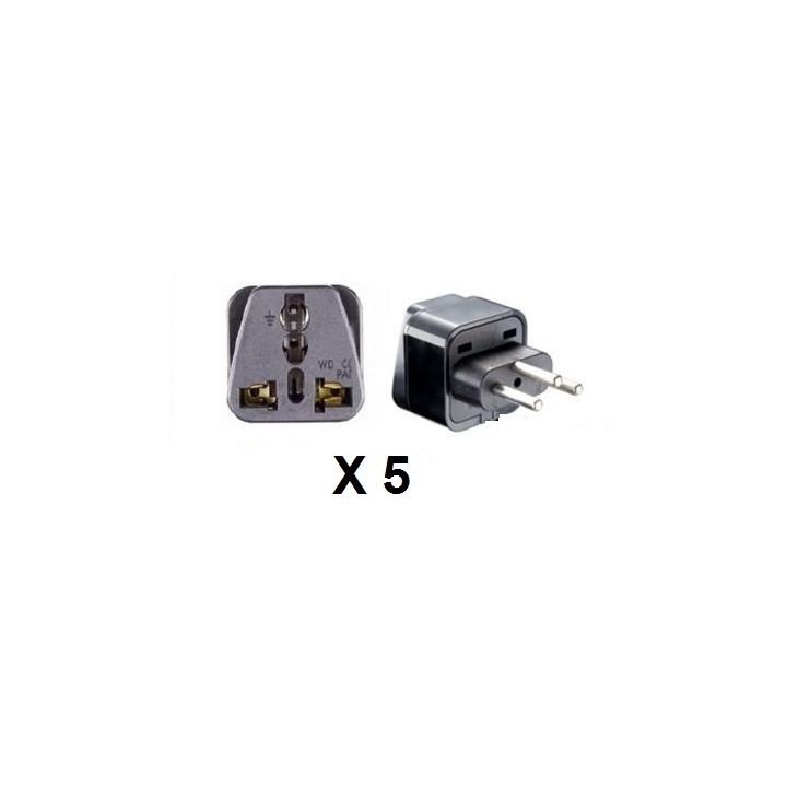 5 Swiss adapter plug socket with earth to go to liechtenstein jordan Madagascar Rwanda jr international - 1