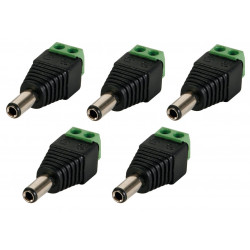 5.5 x 2.5mm DC plug male to screw connection 5pcs velleman - 6