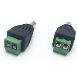 5.5 x 2.5mm DC plug male to screw connection 5pcs velleman - 2