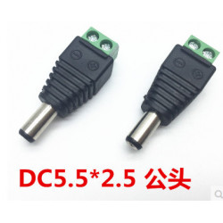 5,5 x 2,5 mm DC enchufe macho para atornillar 5pcs de conexión velleman - 3