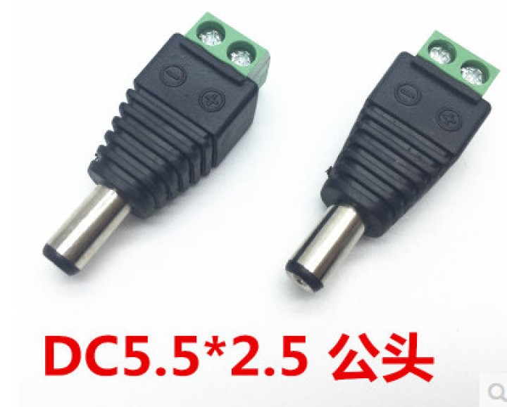 5,5 x 2,5 millimetri DC spina maschio a vite 5pcs di connessione velleman - 3
