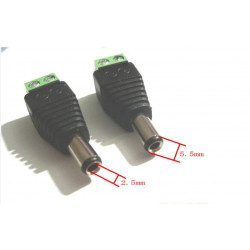 5.5 x 2.5mm DC plug male to screw connection 5pcs velleman - 4