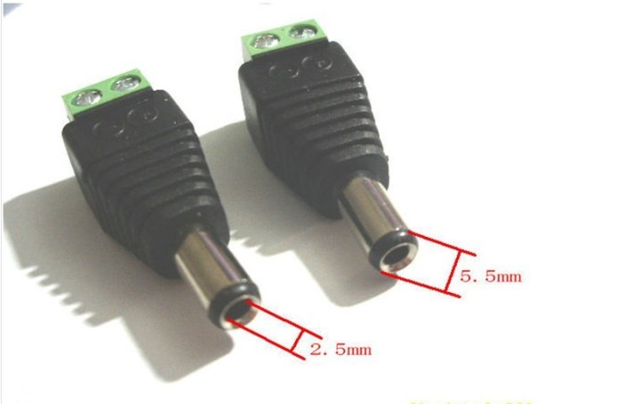 5.5 x 2.5mm DC plug male to screw connection 5pcs velleman - 4
