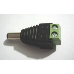 5.5 x 2.5mm DC plug male to screw connection 5pcs velleman - 5
