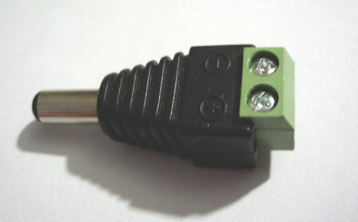 5.5 x 2.5mm DC plug male to screw connection 5pcs velleman - 5