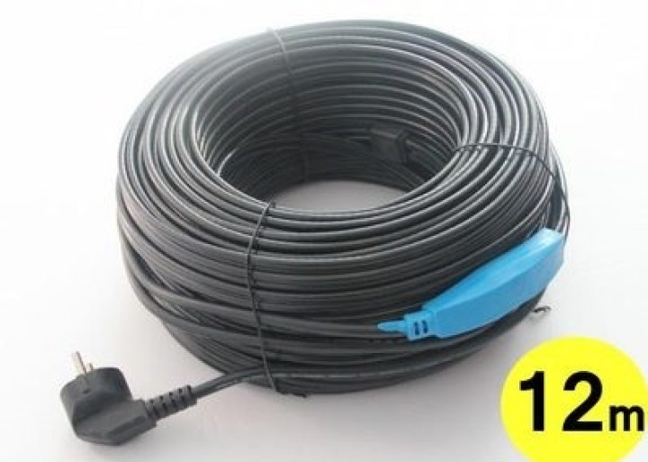 Pipe Heating Cable with Thermostat Antifreeze electric heating cable cord 12m shpt-12m pipe frost protection with water hose the