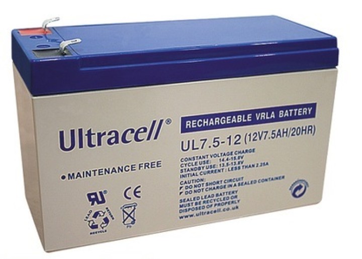 Bateria recargable 12v 7.5ah accu plomo gel solar accumulador estanco 6a 6,5ah 7ah 7.2ah 7.5a velleman - 1