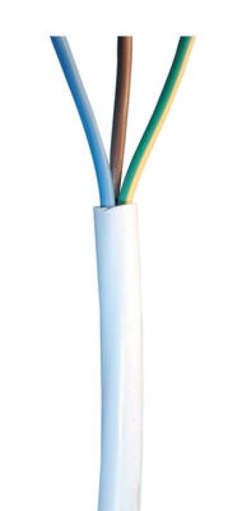 Electric cable, 3 wires 0.75mm2 diam 7mm, 1m electrical cables for mains alimentation electric cable electric wire electric cabl