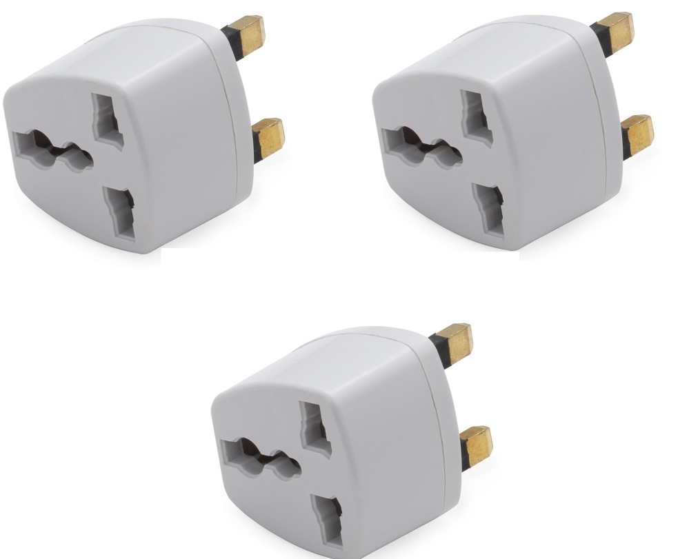 3 Adaptador electrico enchufe europeo hacia enchufe ingles lle929 adaptador convertidor jr international - 2