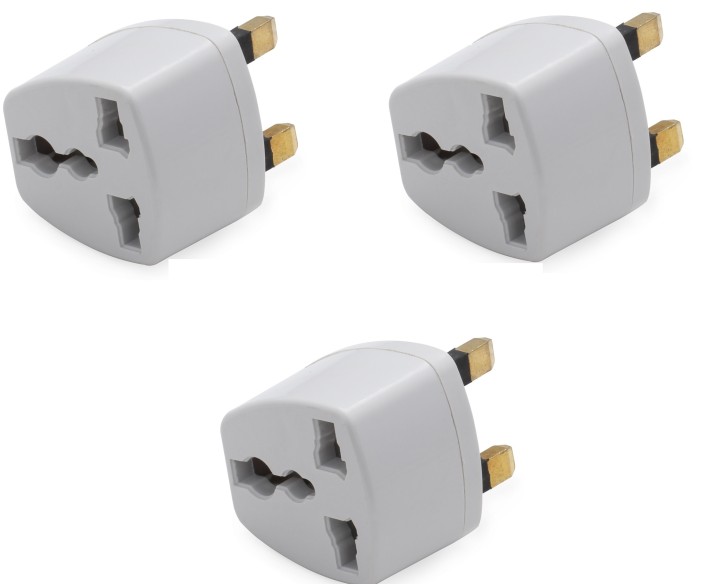 3 Adattatore elettrico presa europea verso presa inglese senza presa terra convertitore adattatore converter jr international - 