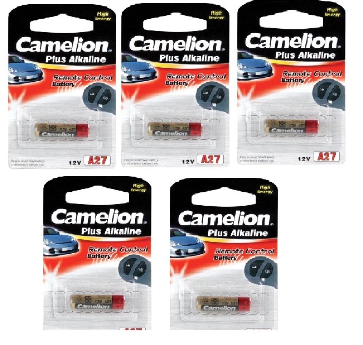 5 Pila electrica 12v alcalina gp27a 18mah bateria alimentacion velleman - 1
