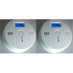 2 Detector de monóxido de carbono co 9v en50291 tipo b timbre de alarma de detección de gas inodoro autónoma jr international - 