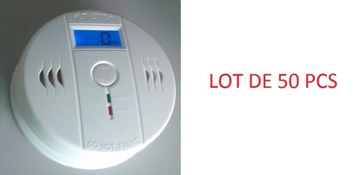 50 Detector de monóxido de carbono co 9v en50291 tipo b timbre de alarma de detección de gas inodoro autónoma jr international -