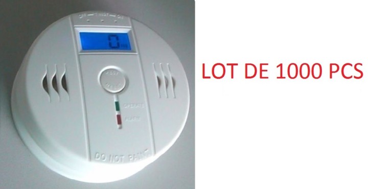 PACK OF 1000 Autonomous sensor carbon monoxide detector co 9v en50291 type b odorless gas detection alarm buzzer kidde - 1