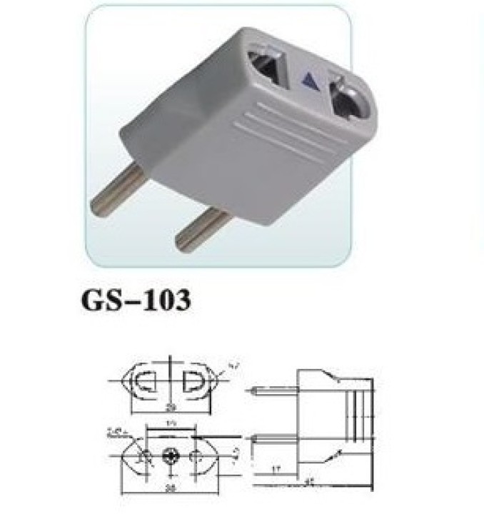 Asia eléctrico enchufe adaptador convertidor de ee.uu. al euro japón china viajes ee.uu. jr international - 3