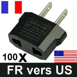 100 Travel adapter plug u.s. industry canada France euro converter / japan american usa usa jr international - 1