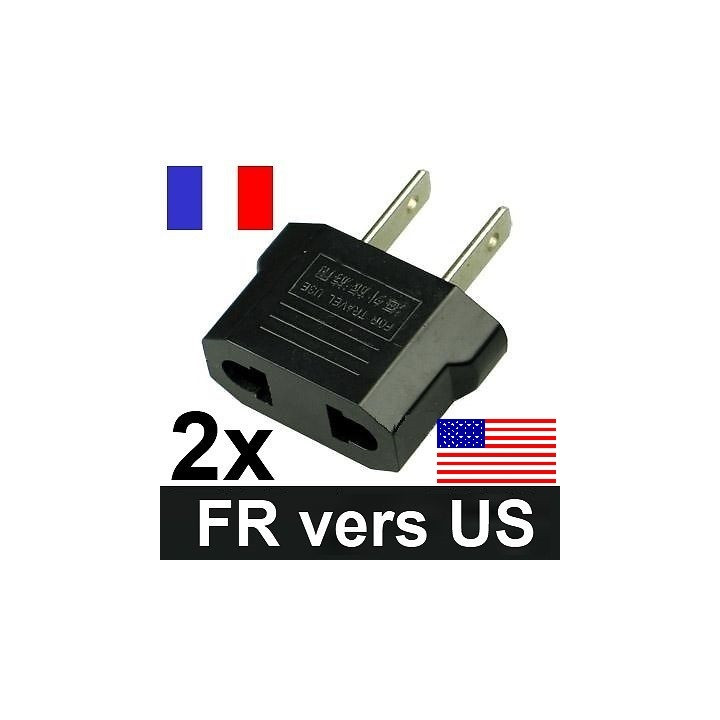 2 Travel adapter plug u.s. industry canada France euro converter / japan american usa usa jr international - 1