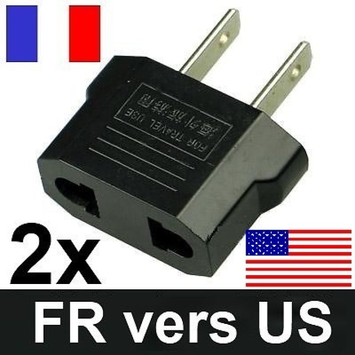 2 Travel adapter plug ee.uu. Industry canada francia euro convertidor a / japan americano ee.uu. Ee.uu. jr international - 1