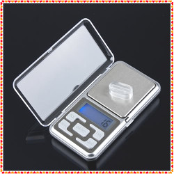 Balanza electrónica de bolsillo portátil pesa 500g medida de peso 0.1g objetos pequeños jr international - 6