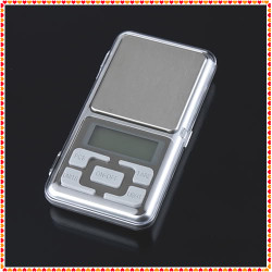 Balanza electrónica de bolsillo portátil pesa 500g medida de peso 0.1g objetos pequeños jr international - 2