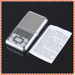 Balanza electrónica de bolsillo portátil pesa 500g medida de peso 0.1g objetos pequeños jr international - 4