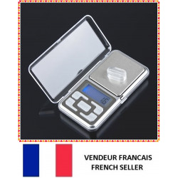 Balanza electrónica de bolsillo portátil pesa 500g medida de peso 0.1g objetos pequeños jr international - 5
