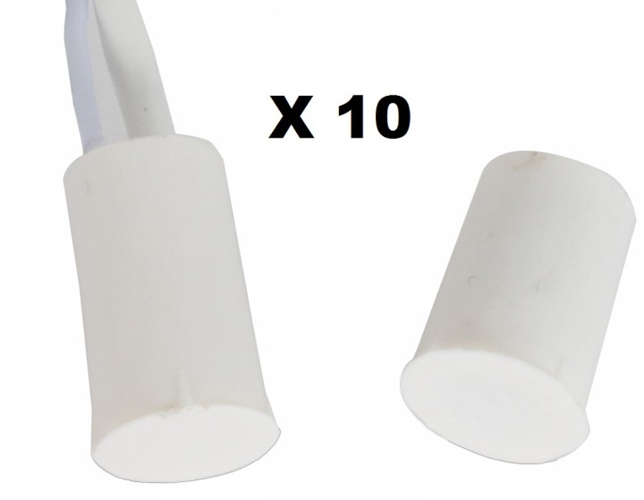 10 Contact nf 11mm flush white c30 sensor magnetic detector opening for alarm jr international - 1