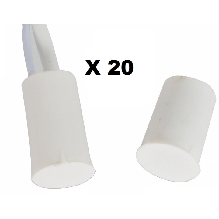 20 Contacto nf 11mm flush blanco c30 sensor detector magnético de apertura de alarma jr  international - 1
