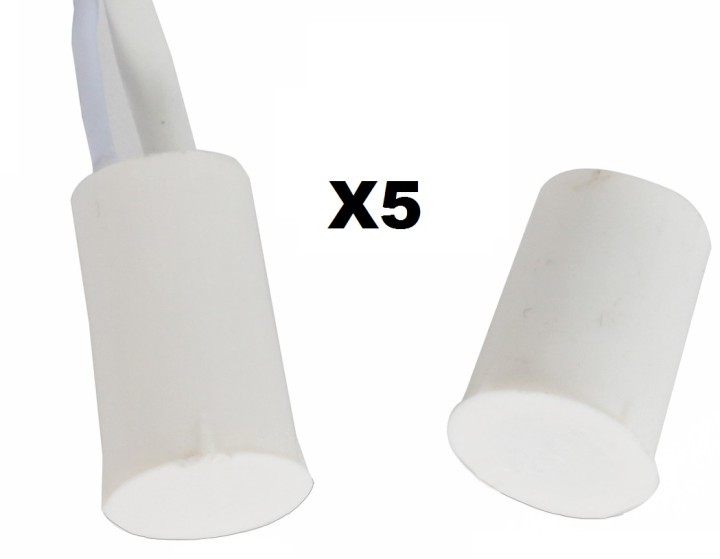 5 Contatto nf 11 millimetri filo bianco c30 rilevatore di apertura sensore magnetico per allarme jr international - 1