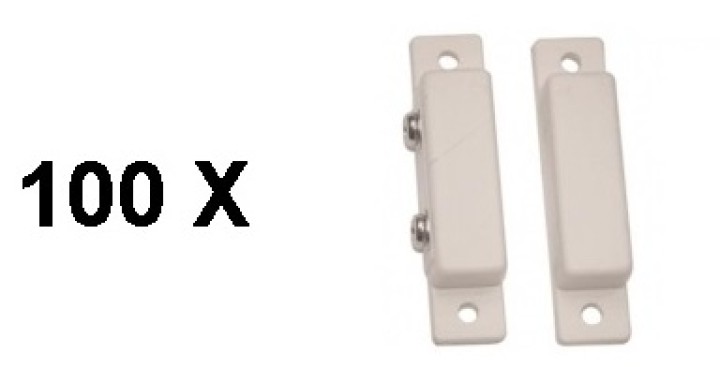 100 Aufbaukontakt magnetischer nc kontakt weiß alarmkontakt zubehor fur alarmanlage magnetkontakt alarmkontakte sicherheitsprodu