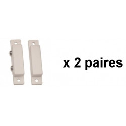 2 Contatto magnetico interruttore nf sporgente adesivo bianco di apertura della porta di rilevamento rilevazione da sensore jr i