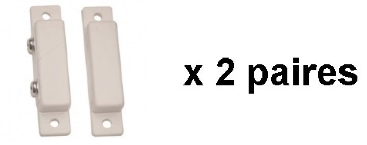 2 Contatto magnetico interruttore nf sporgente adesivo bianco di apertura della porta di rilevamento rilevazione da sensore jr i