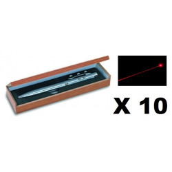 10 Penna a sfera rossa penna laser puntatore elettronica lazer fascio bianco lampada a led (3 in 1) 143,1651 jr international - 