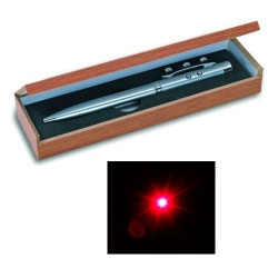 Penna a sfera rossa penna laser puntatore elettronica lazer fascio bianco lampada a led (3 in 1) 143,1651 jr international - 1