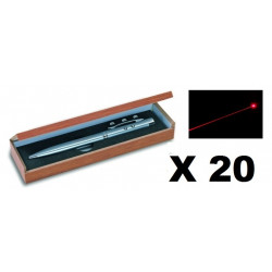 20 Pluma laser rojo apuntador electronico lampara led lazer caja madera regalo 143.1651 jr international - 1