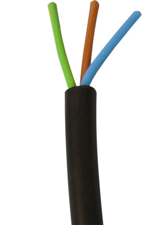 Electric cable, 3 wires 2,5mm2 ø8mm (100m) u1000 ro2v 3g2,5 electrical cables for mains alimentation electric cable electric wir