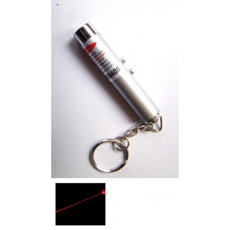 2 in 1 puntatore laser rosso raggio tasca torcia a luce bianca lazer  portachiavi 150m