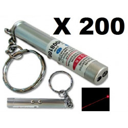 paquete de 200 2 en 1 puntero de láser rojo blanco bolsillo antorcha luz lazer 150m llavero jr international - 1