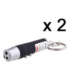 2 Laserpointer 3 in 1 schwarz pocket uv-lampe lichtstrahl, weiß taschenlampe rot 150m hama - 1
