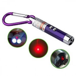 2 Laser pointer black 3 in 1 pocket uv lamp beam white light torch red 150m hama - 3