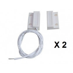 2 Contact nf protruding 23mm white magnetic detector opening 114ms sensor for alarm velleman - 1