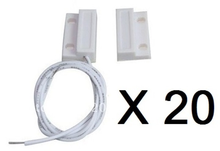 20 Contact nf protruding 23mm white magnetic detector opening 114ms sensor for alarm jr international - 1